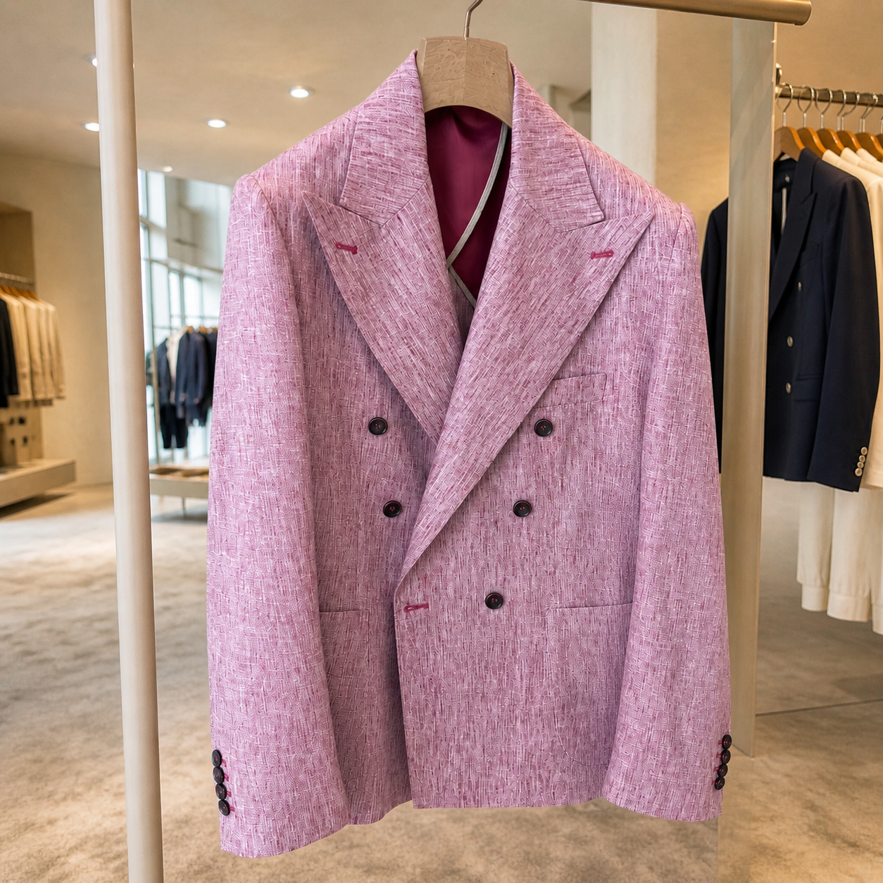 Giacca Made in Italy indossata in contesto reale