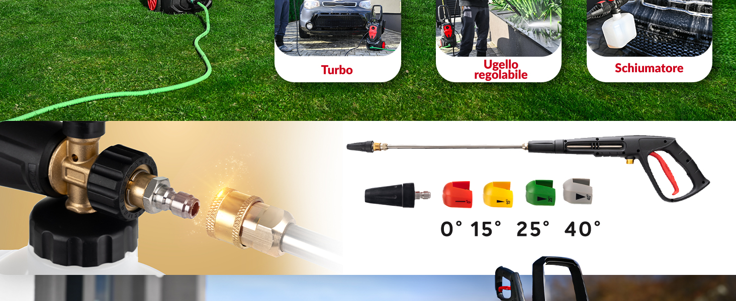 Ugelli IdroJet 0 15 25 40 gradi e schiumatore