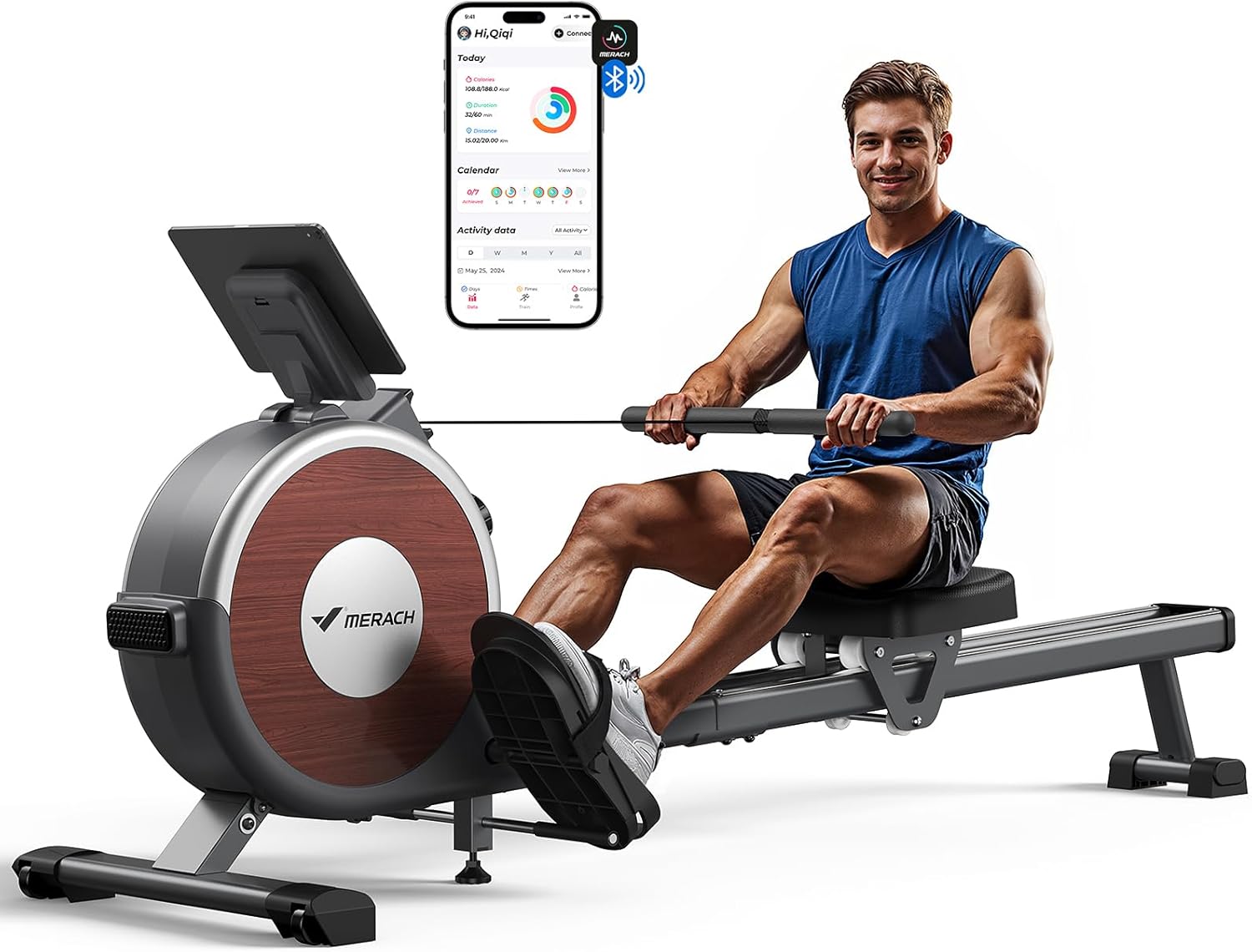 Vogatore magnetico professionale MERACH Q1S per allenamento domestico