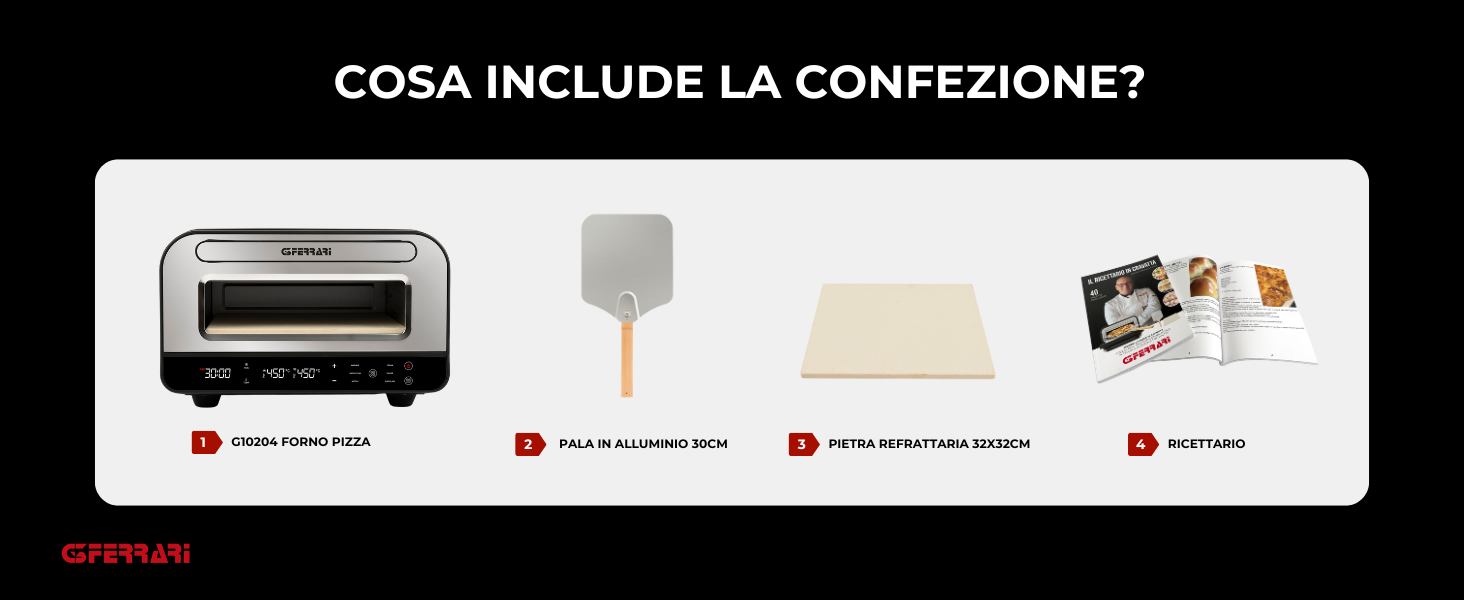 Contenuto della confezione del forno pizza